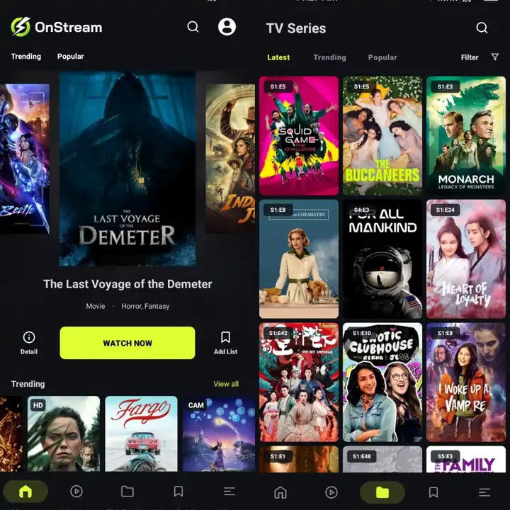 Features of Onstream apk